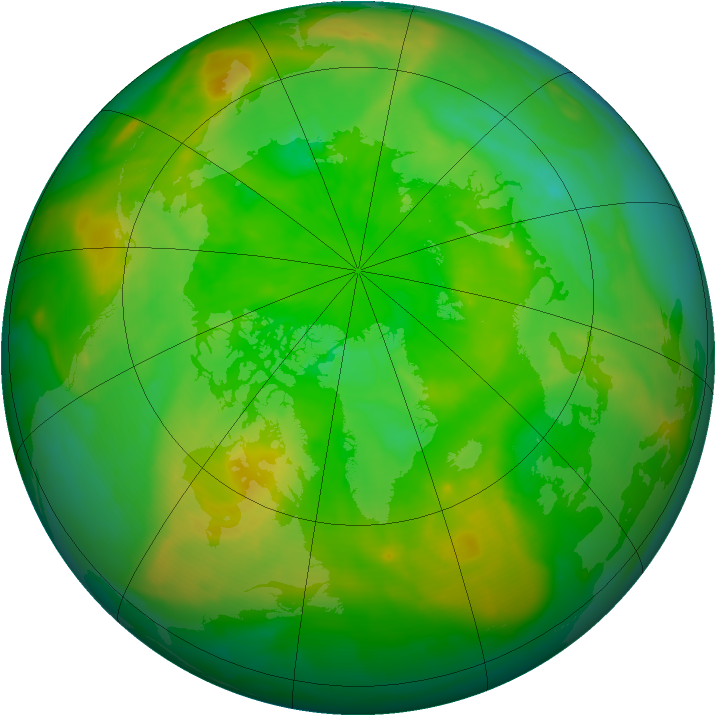 Arctic ozone map for 30 June 2015